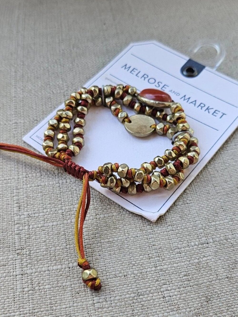 Melrose And Market Unisex Bracelet Genuine Stone Wrist Band Nickle Free - Picture 7 of 10